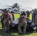 Marines from Basic Recon Course conduct helo casting, clandestine landing training