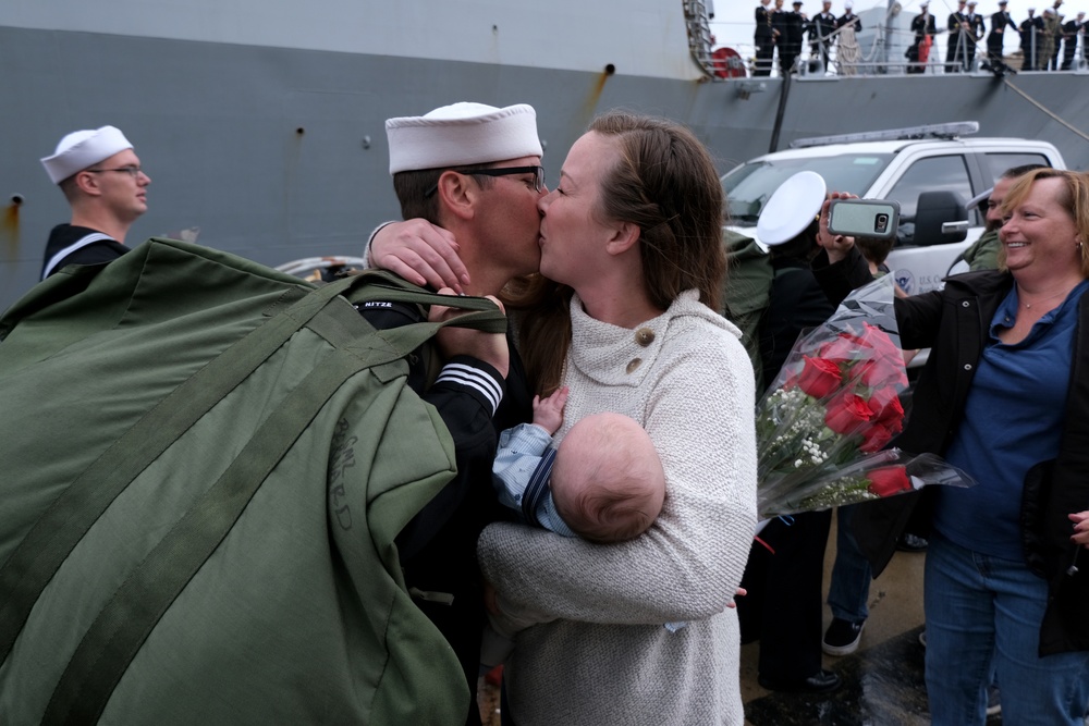 USS Abraham Lincoln Carrier Strike Group Destroyer Return to Homeport