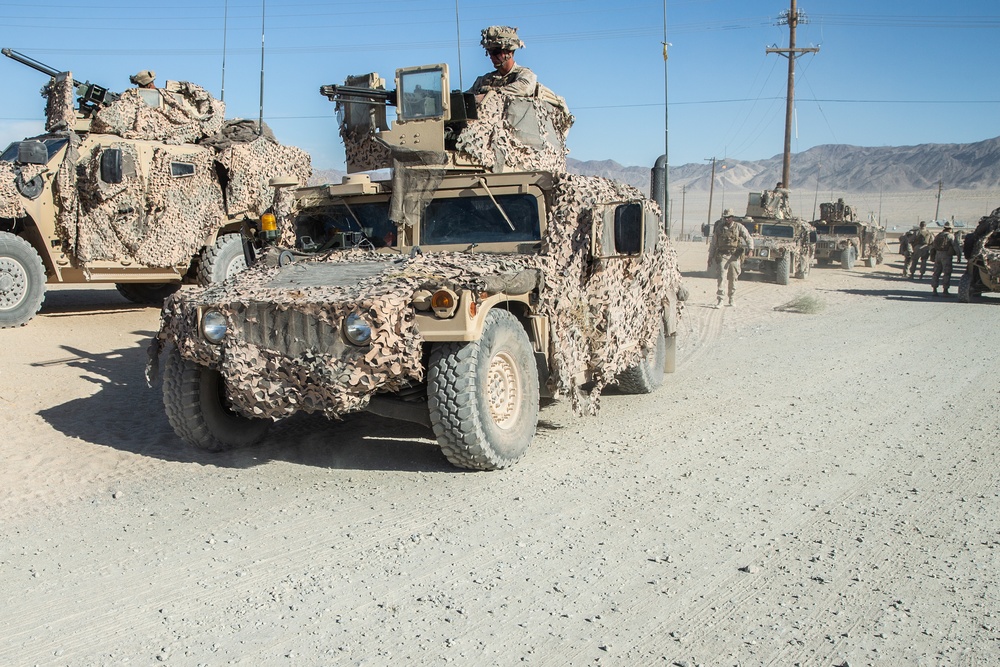 Marines depart to the field for the start of MWX