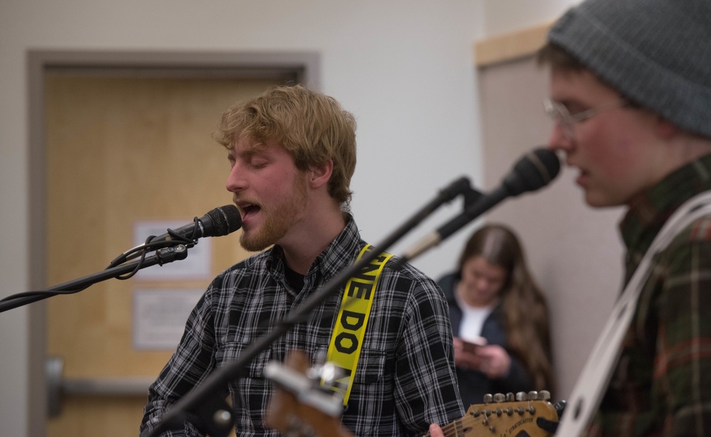 The Squeaks preform during the inaugural Kick Back Day at Whiteman AFB