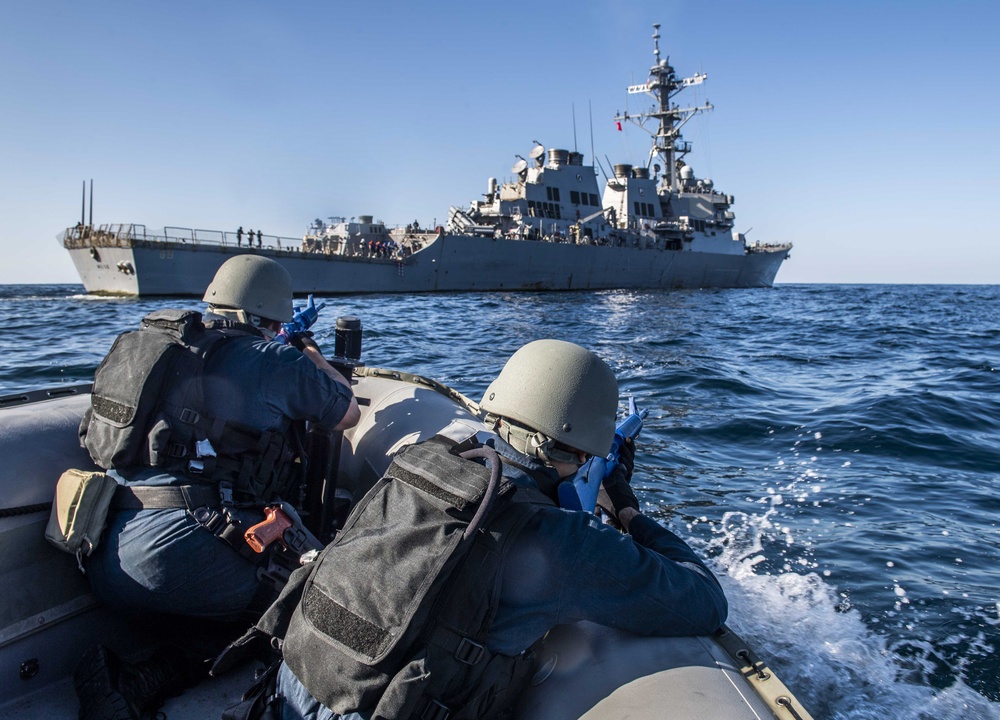 Sailors From USS Milius (DDG 69) Conduct VBSS Training in RHIB