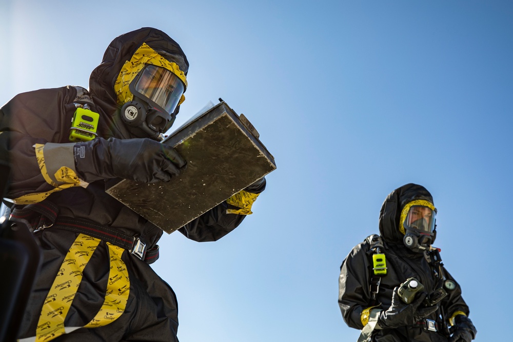 Chemical response operations; MAG-12 CBRN and EOD train to overcome