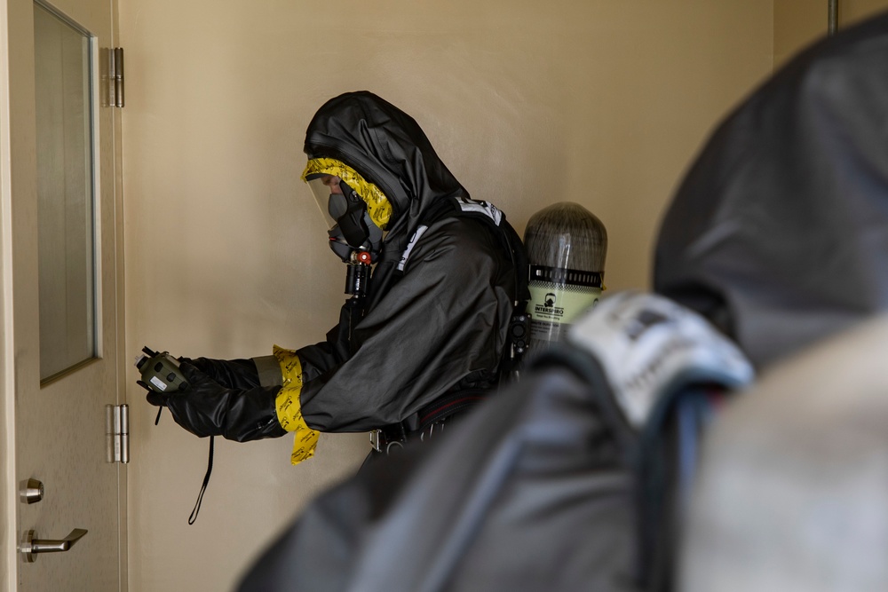 Chemical response operations; MAG-12 CBRN and EOD train to overcome