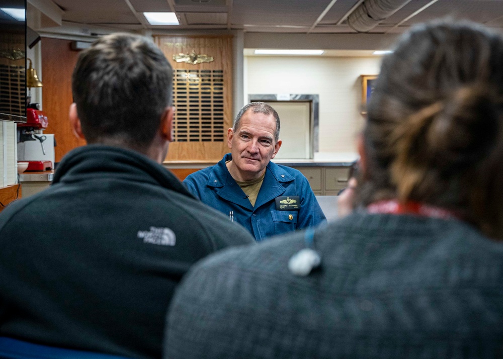 Rear Adm. Edward Cashman Conducts Media Interview