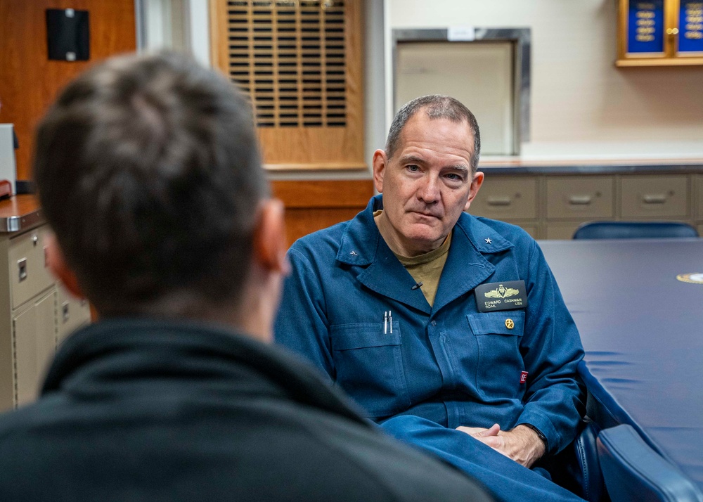 Rear Adm. Edward Cashman Conducts Media Interview