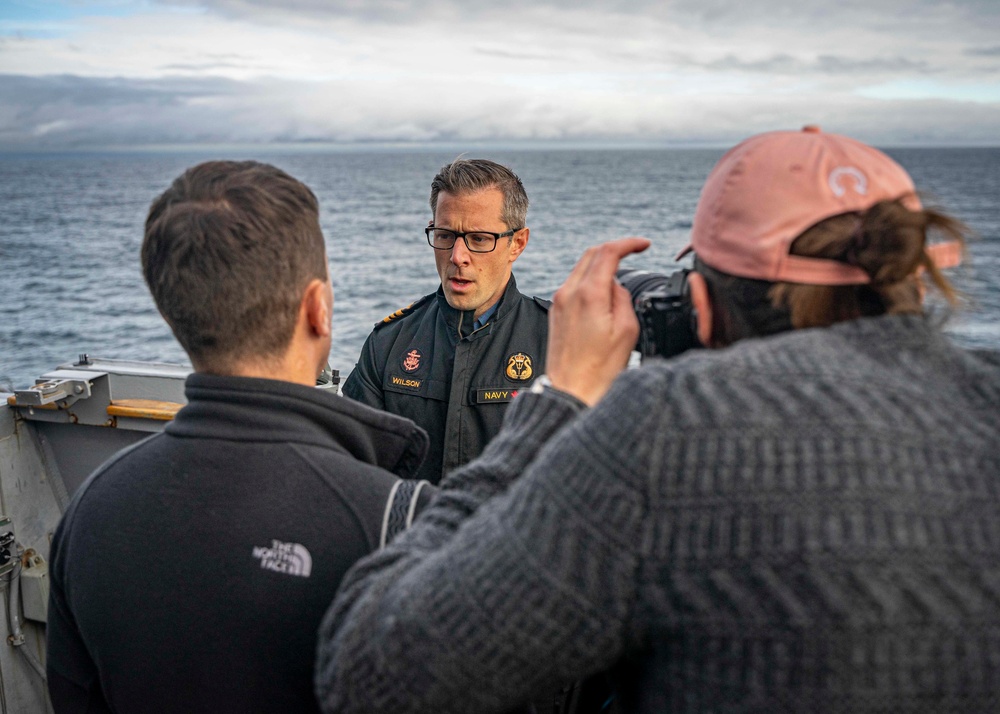 Royal Canadian Navy Officer Conducts Media Interview