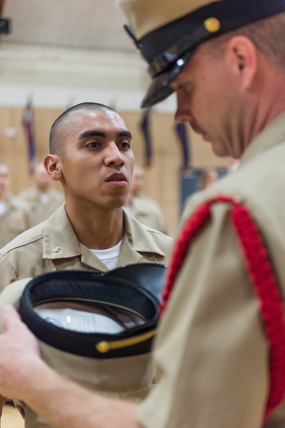 191105-N-TE695-0005 NEWPORT, R.I. (Nov. 5, 2019) -- Navy Officer Candidate School conducts khaki uniform inspection