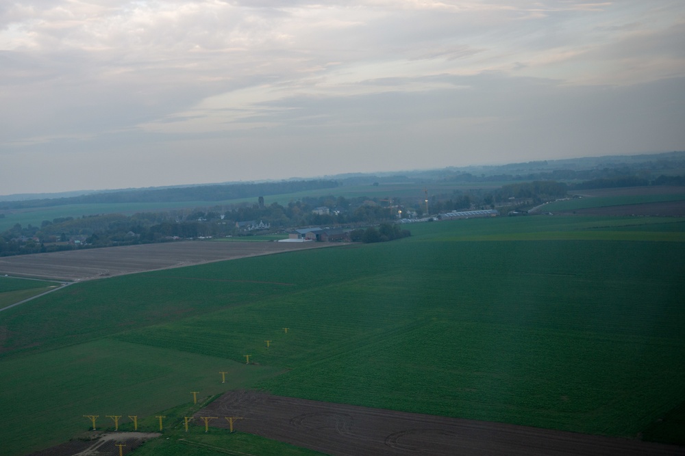 Evening flight over Chievres Air Base on a UH-60