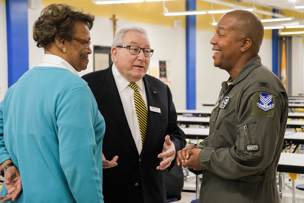 116th ACW commander speaks to students at Cristo Rey Atlanta Jesuit High School