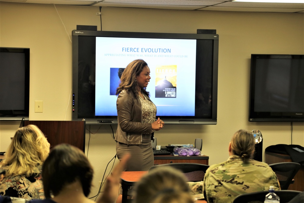 Speaker brings FIERCE awareness to domestic violence during presentation, workshop at Fort McCoy