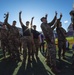 Army cadets cheer in the sun