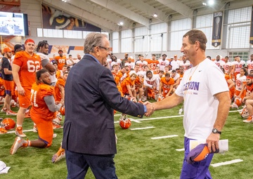 MoH recipient with Dabo Swinney