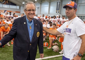 Medal of Honor recipient speaks to the Clemson Tigers
