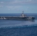 The aircraft carrier USS John C. Stennis (CVN 74) transits the Atlantic Ocean