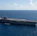 The USS John C. Stennis transits the Atlantic Ocean