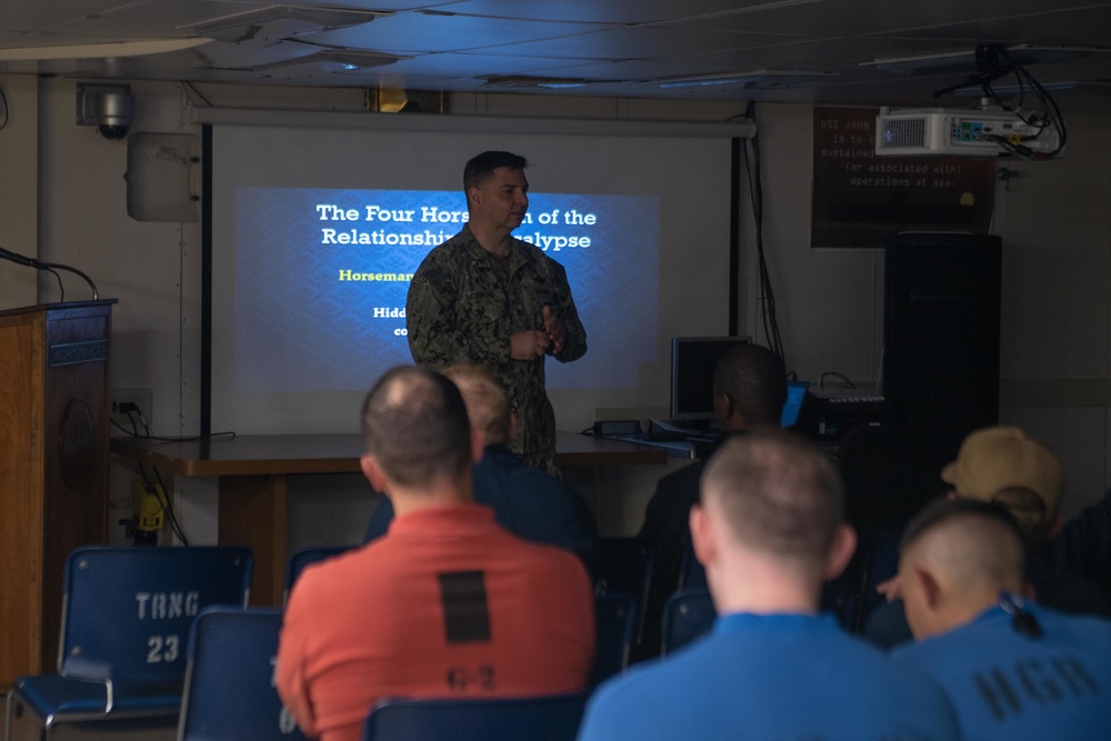 U.S. Sailor teaches a marriage enrichment course