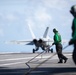 The aircraft carrier USS John C. Stennis (CVN 74) conducts carrier qualifications