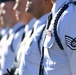 Keesler Airmen march/stand in formation