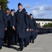 Keesler Airmen march/stand in formation