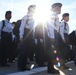 Keesler Airmen march/stand in formation