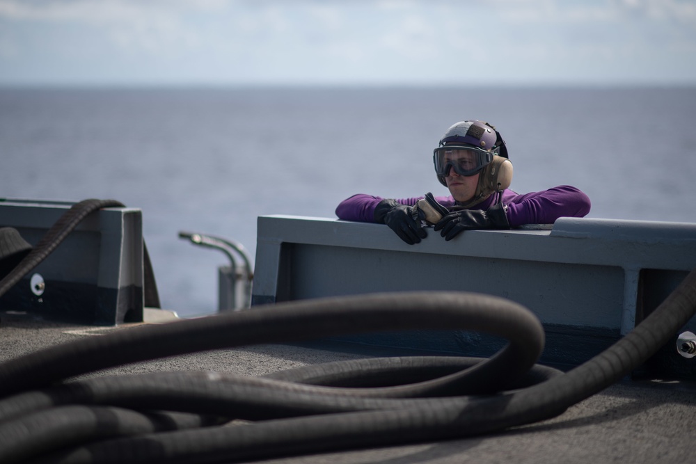 The aircraft carrier USS John C. Stennis (CVN 74) conducts carrier qualifications