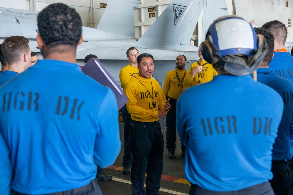 U.S. Sailor debriefs