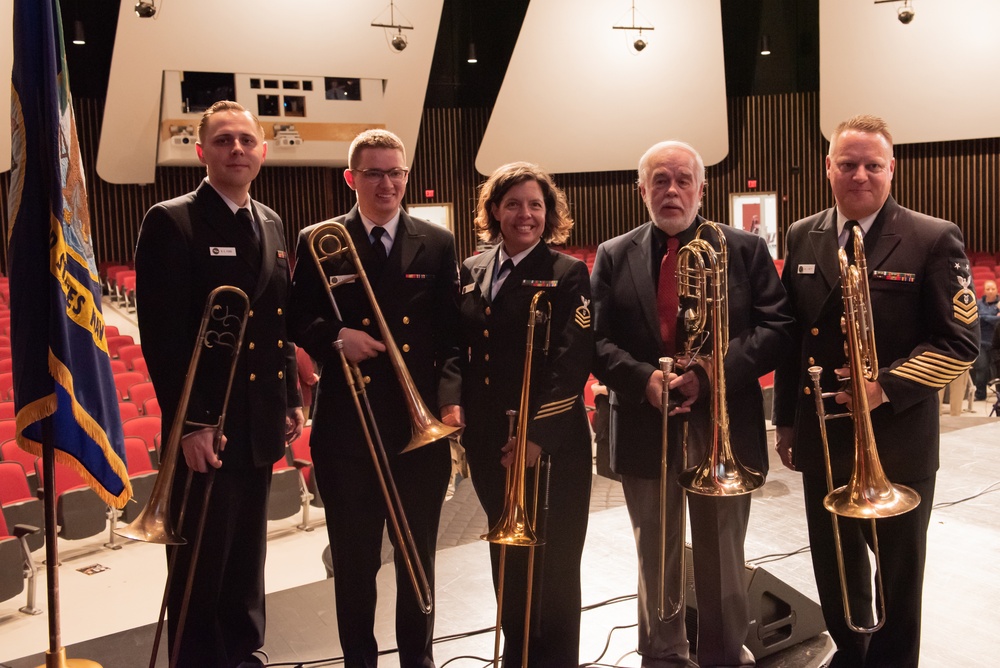 U.S. Navy Band Commodores Visit Bangor, ME