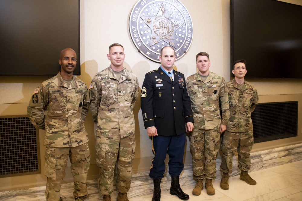 Medal of Honor Recipient Master Sgt. Matthew Williams visits Oklahoma US Army Recruiting Battalion