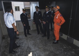 CNFJ Fire Department Trains Life Saving Techniques to Yokohama City, Receives Award