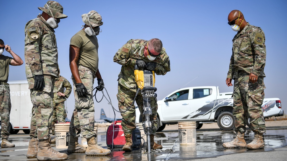 In your Boots: 386th Expeditionary Civil Engineer Squadron heavy equipment shop