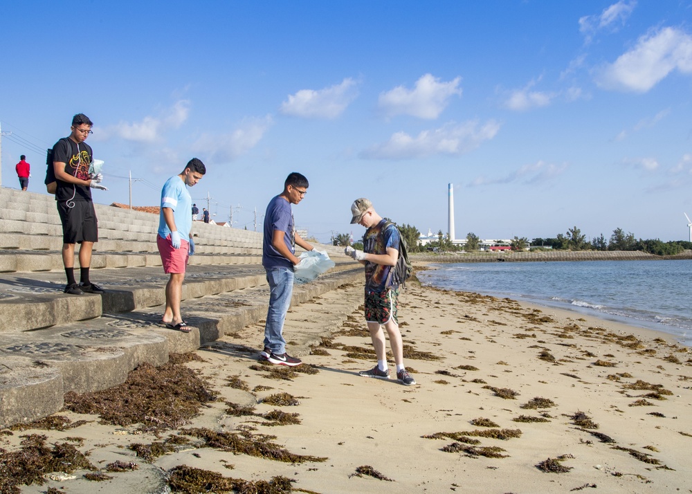 U.S. Marines clean up the environment