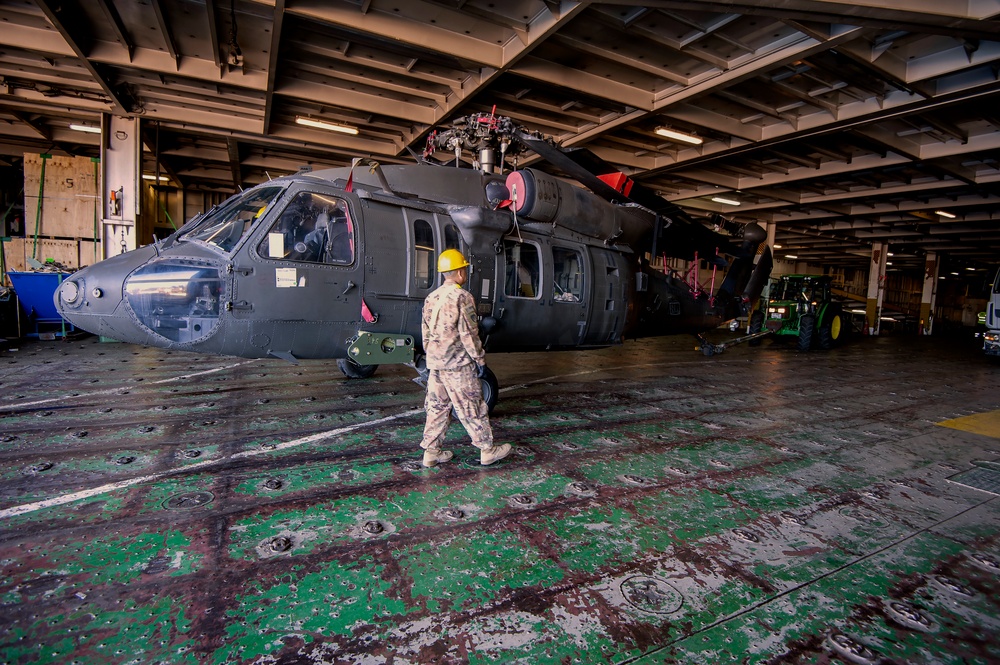 839th Transportation Battalion, 598th Transportation Brigade, coordinates port operations in Rota, Spain