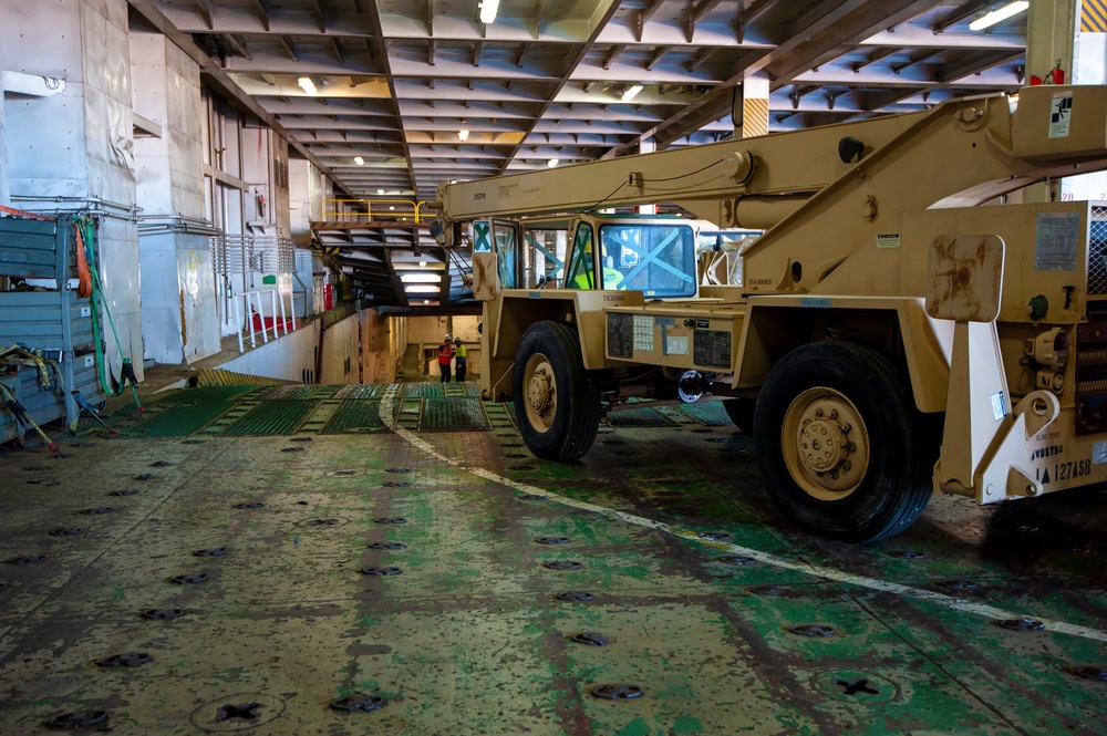 839th Transportation Battalion, 598th Transportation Brigade, coordinates port operations in Rota, Spain