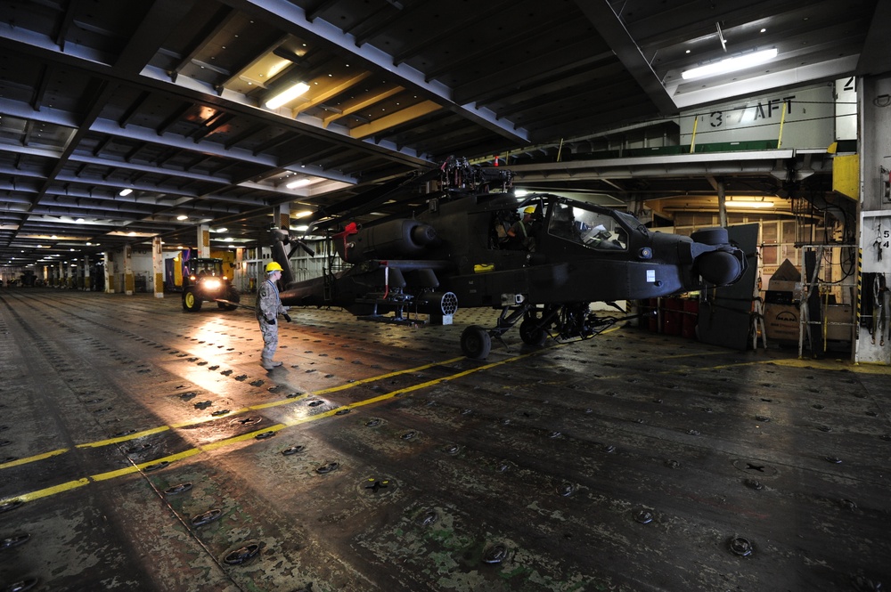 839th Transportation Battalion, 598th Transportation Brigade, coordinates port operations in Rota, Spain