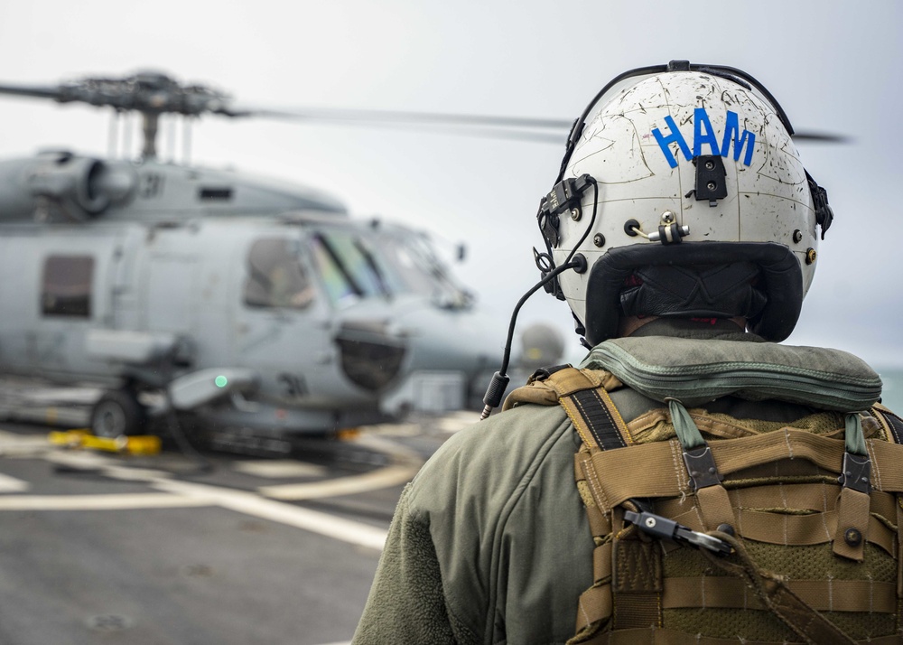 USS Gridley Conducts Flight Operations