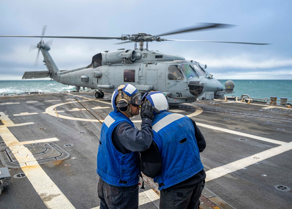 USS Gridley Conducts Flight Operations