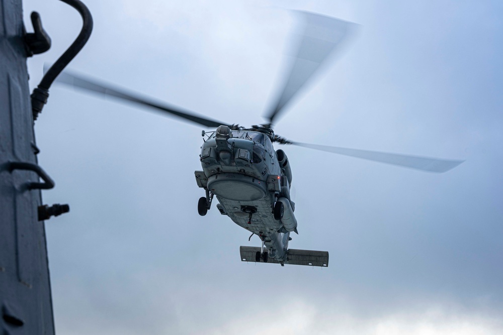 USS Gridley Conducts Flight Operations