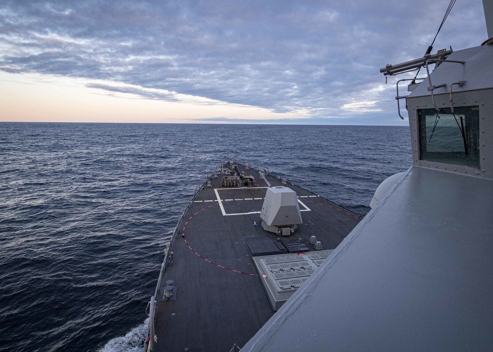 USS Gridley Transits the Norwegian Sea
