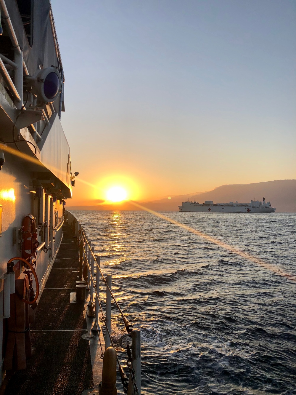 Coast Guard, Navy working together during USNS Comfort Deployment 2019