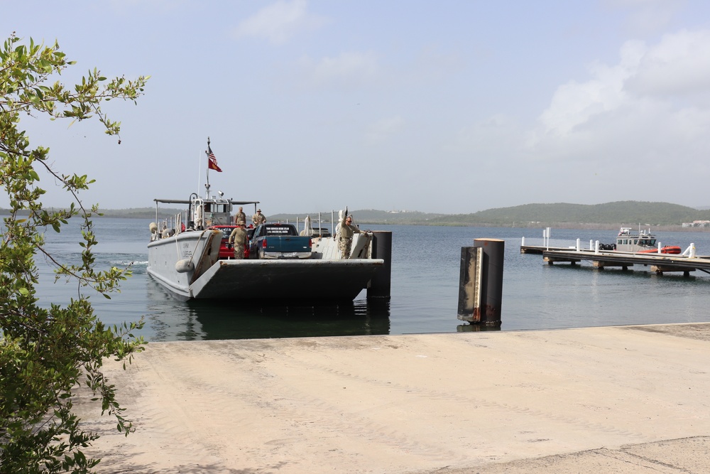 PRNG and its landing crafts brings support to the islands of Vieques and Culebra