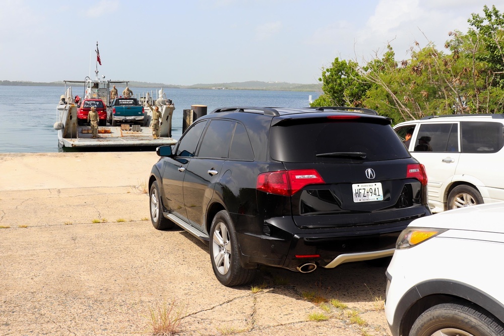 PRNG and its landing crafts brings support to the islands of Vieques and Culebra
