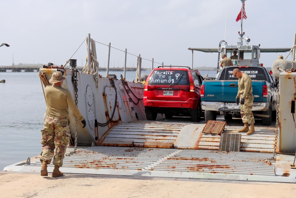 PRNG and its landing crafts brings support to the islands of Vieques and Culebra