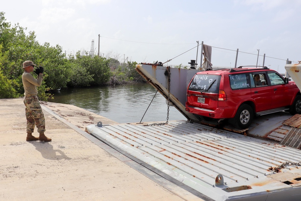 PRNG and its landing crafts brings support to the islands of Vieques and Culebra