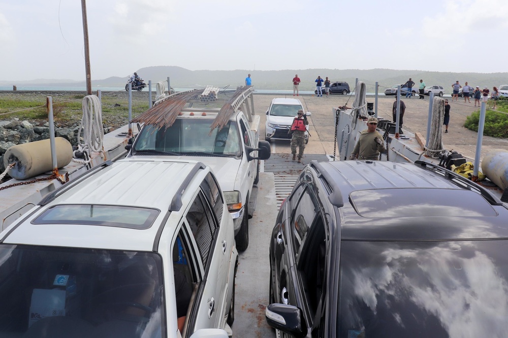 PRNG and its landing crafts brings support to the islands of Vieques and Culebra