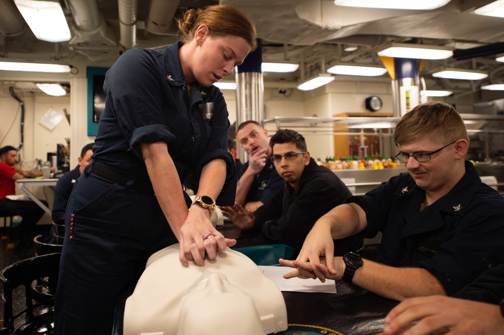 CPR Training aboard USS Farragut