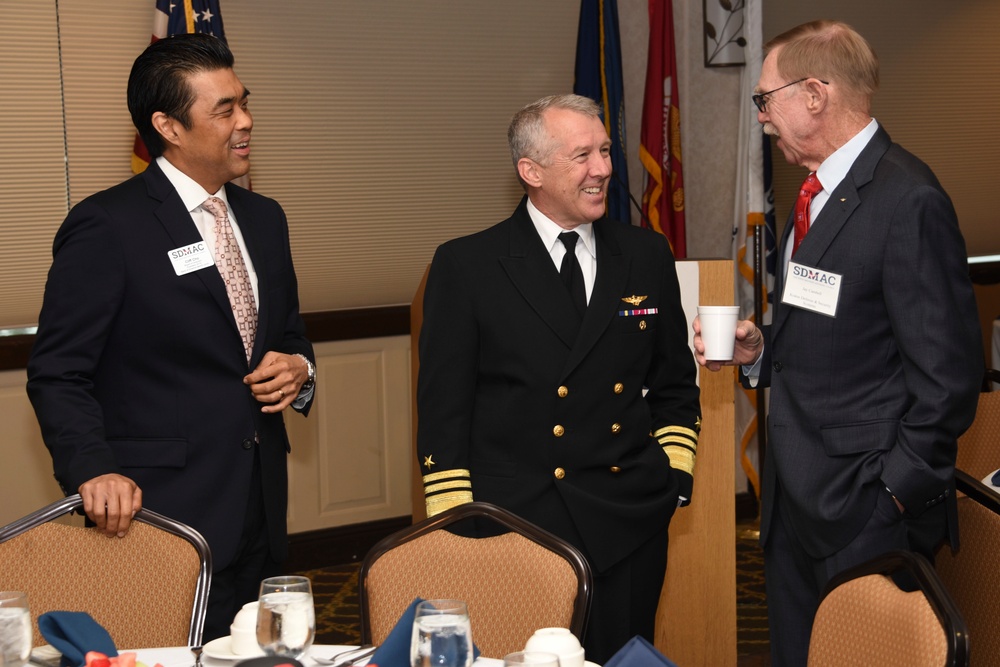 Vice Admiral Conn Speaks with SDMAC Members