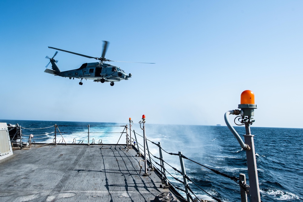 USS Farragut Transits the Straits of Bab el-Mandeb