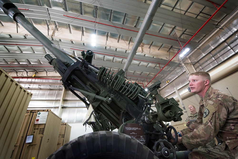 Moving a howitzer