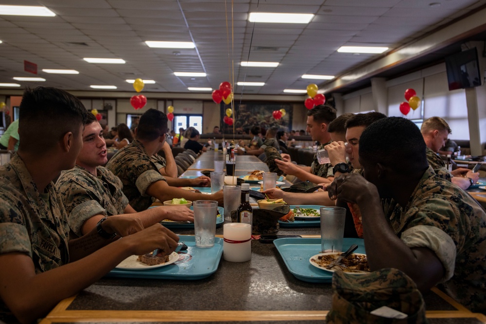 Anderson Chow Hall hosts 244th Birthday lunch for MCBH