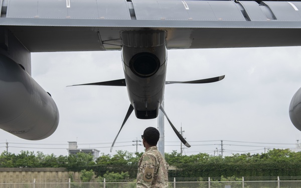 MC-130J refueled over ocean